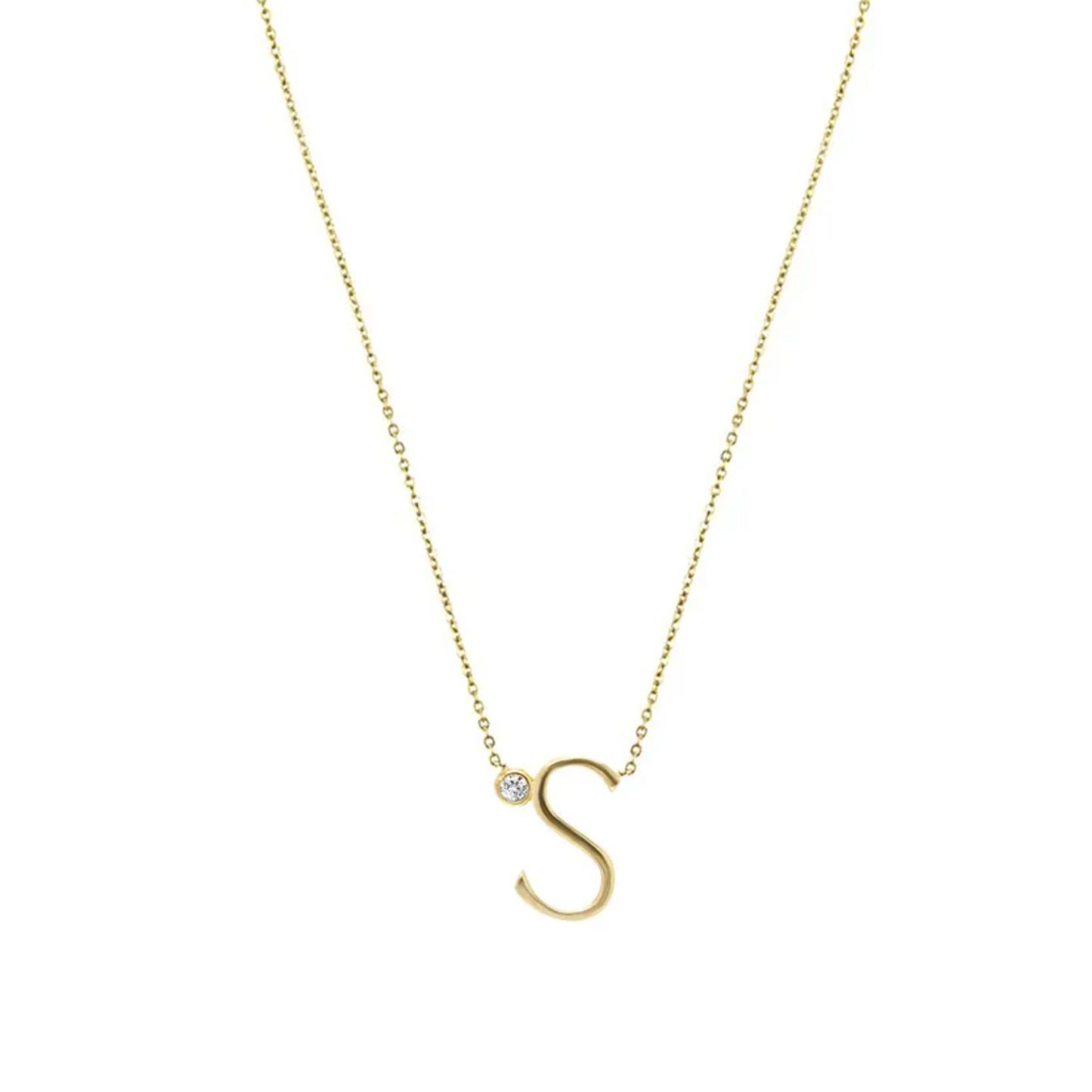 Anthropology Dainty Heart Initial Necklace