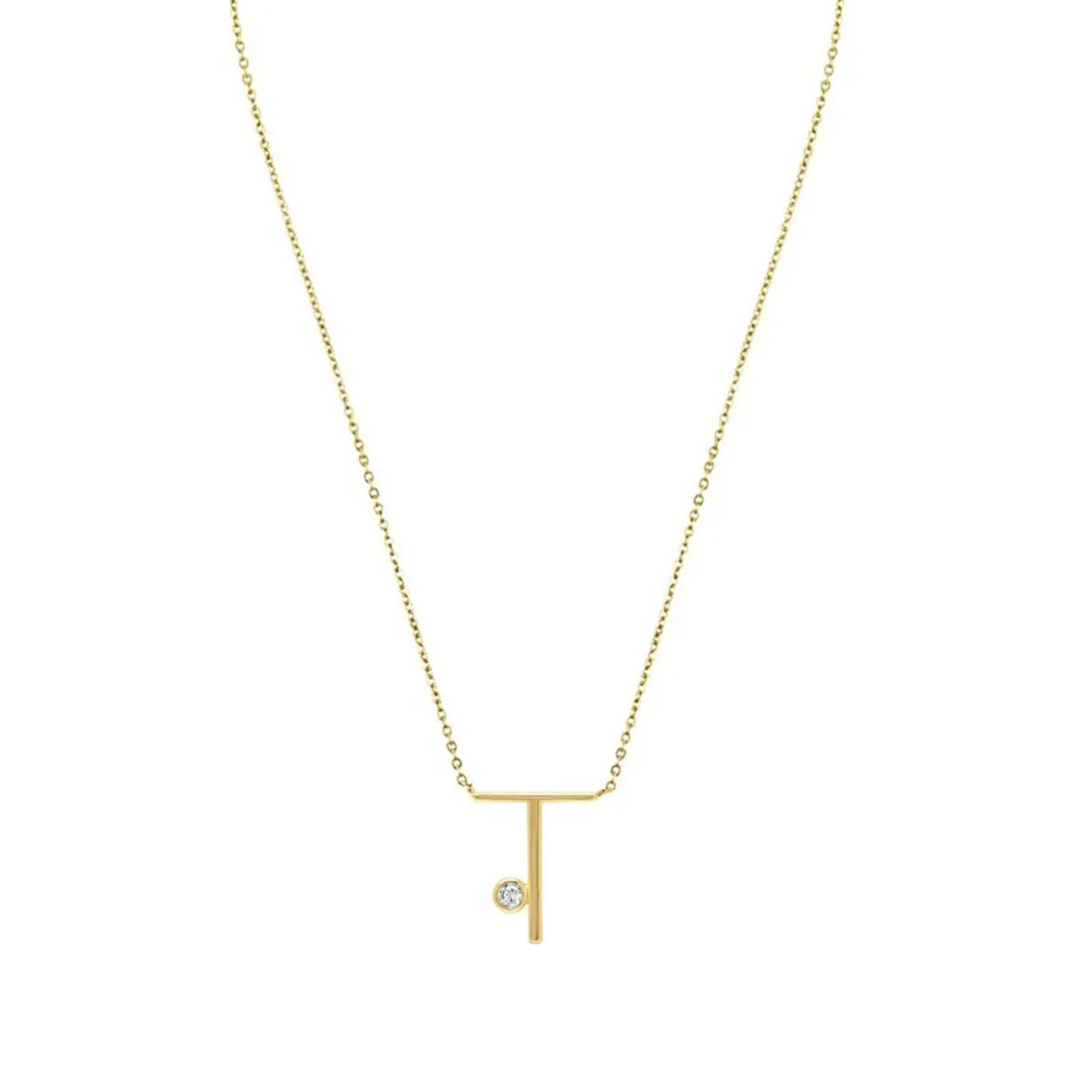 Anthropology Dainty Heart Initial Necklace