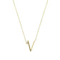 Anthropology Dainty Heart Initial Necklace