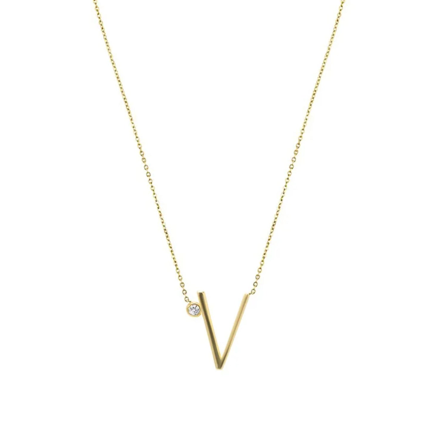 Anthropology Dainty Heart Initial Necklace