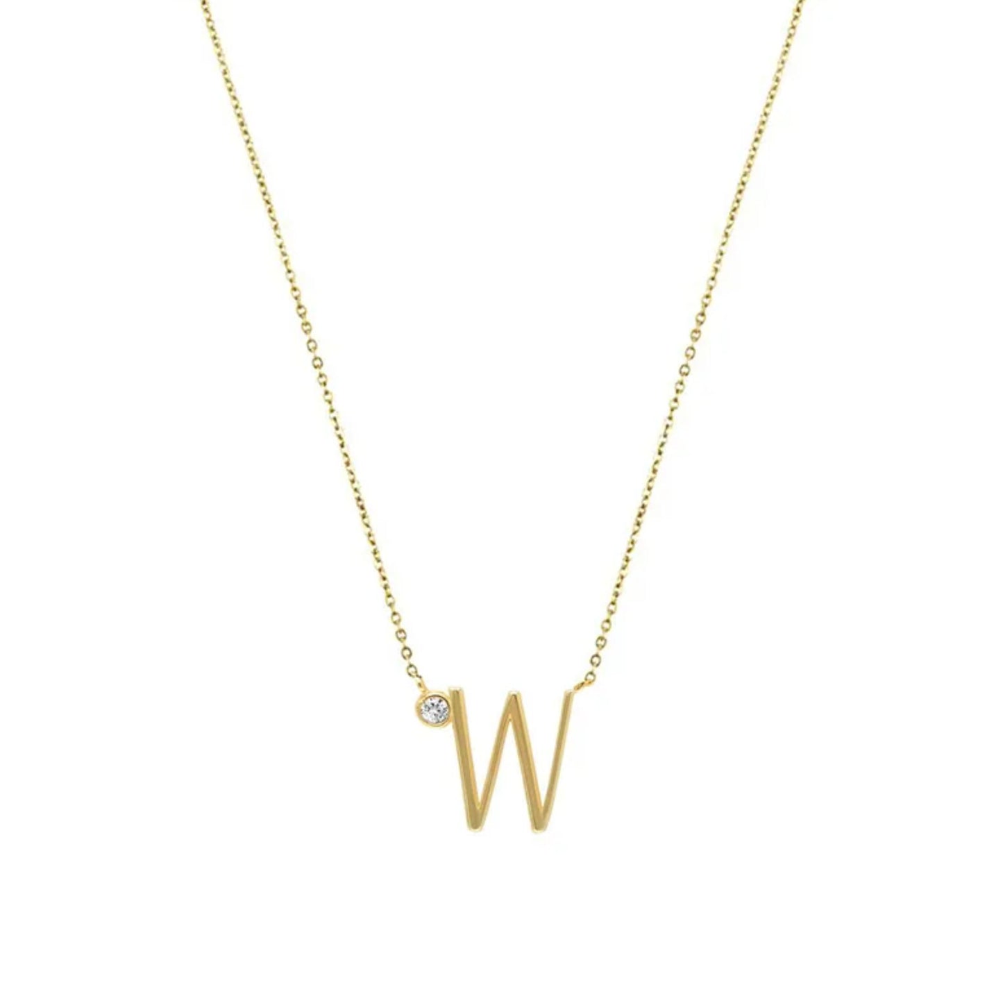 Anthropology Dainty Heart Initial Necklace