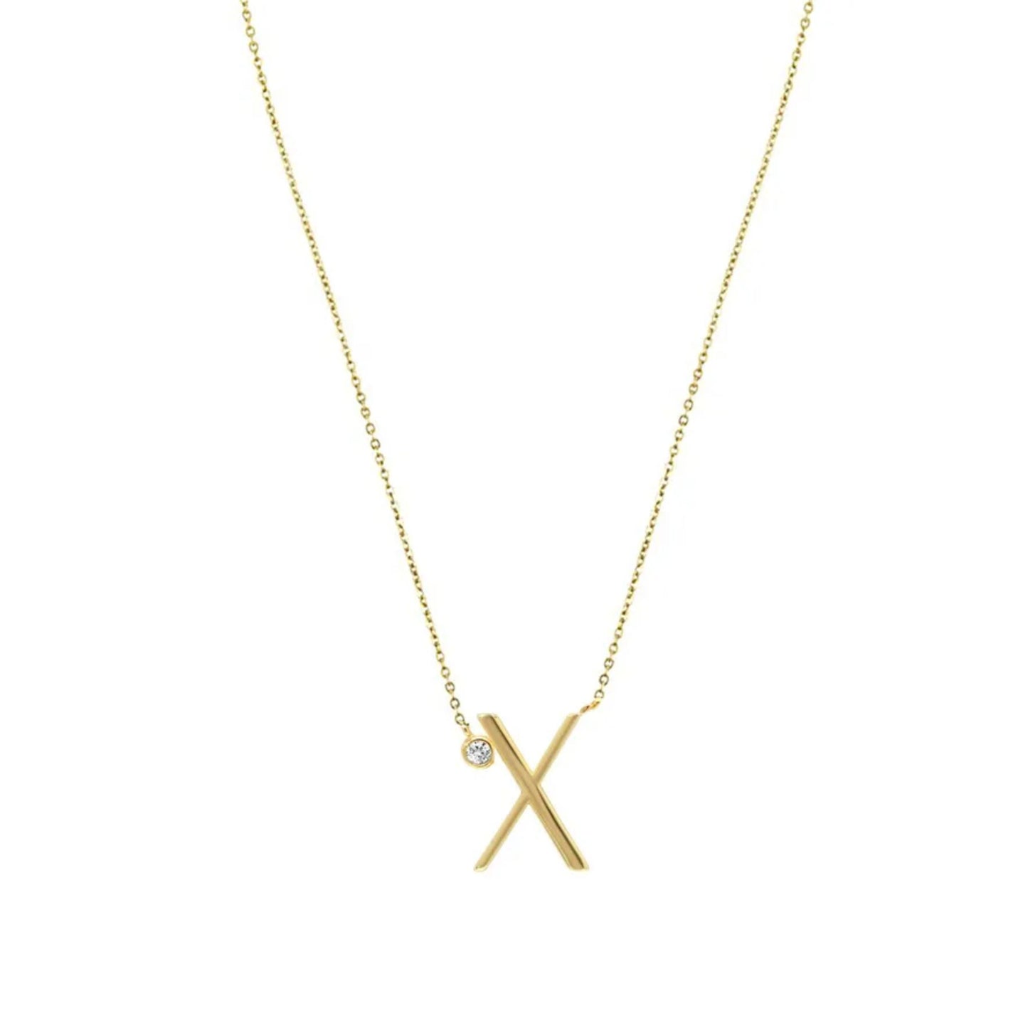 Anthropology Dainty Heart Initial Necklace