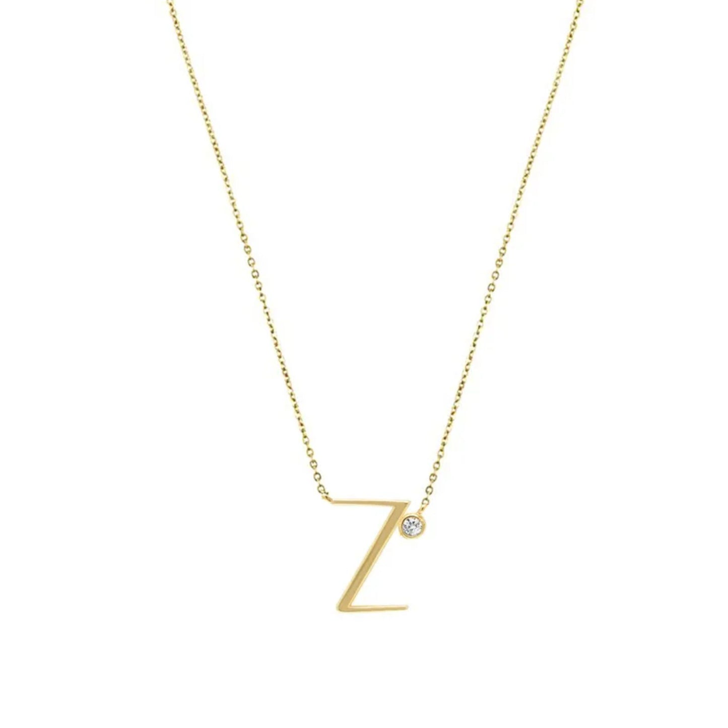 Anthropology Dainty Heart Initial Necklace