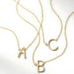 Anthropology Dainty Heart Initial Necklace