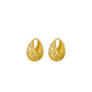 Zeta Brushed Hoop Earrings in Gold