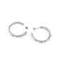 Elle pearl hoops earrings in silver