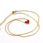 Rue red heart necklace