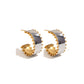 Evie gold edged hoops