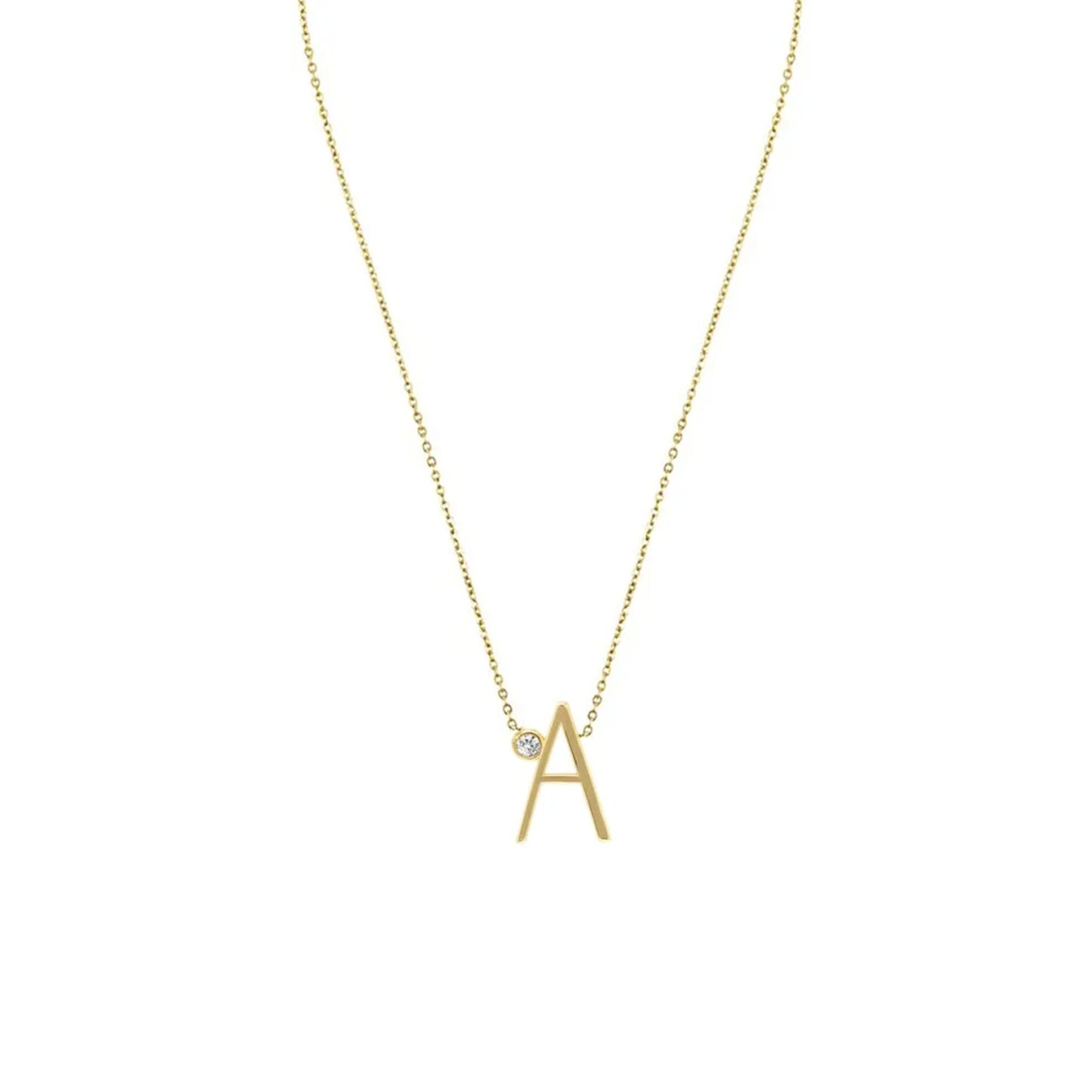 Anthropology Dainty Heart Initial Necklace