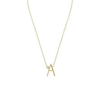 Anthropology Dainty Heart Initial Necklace