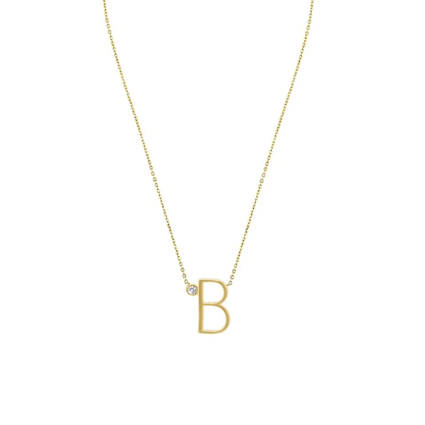 Anthropology Dainty Heart Initial Necklace
