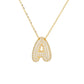 Icy Bubble Letter Initial Necklace