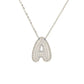 Icy Bubble Letter Initial Necklace
