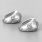 Zeta Brushed Hoop Earrings in Silver