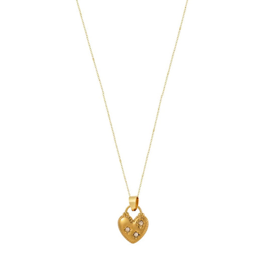 The Farrah Necklace in Gold and White