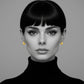 Zeta Brushed Hoop Earrings in Gold