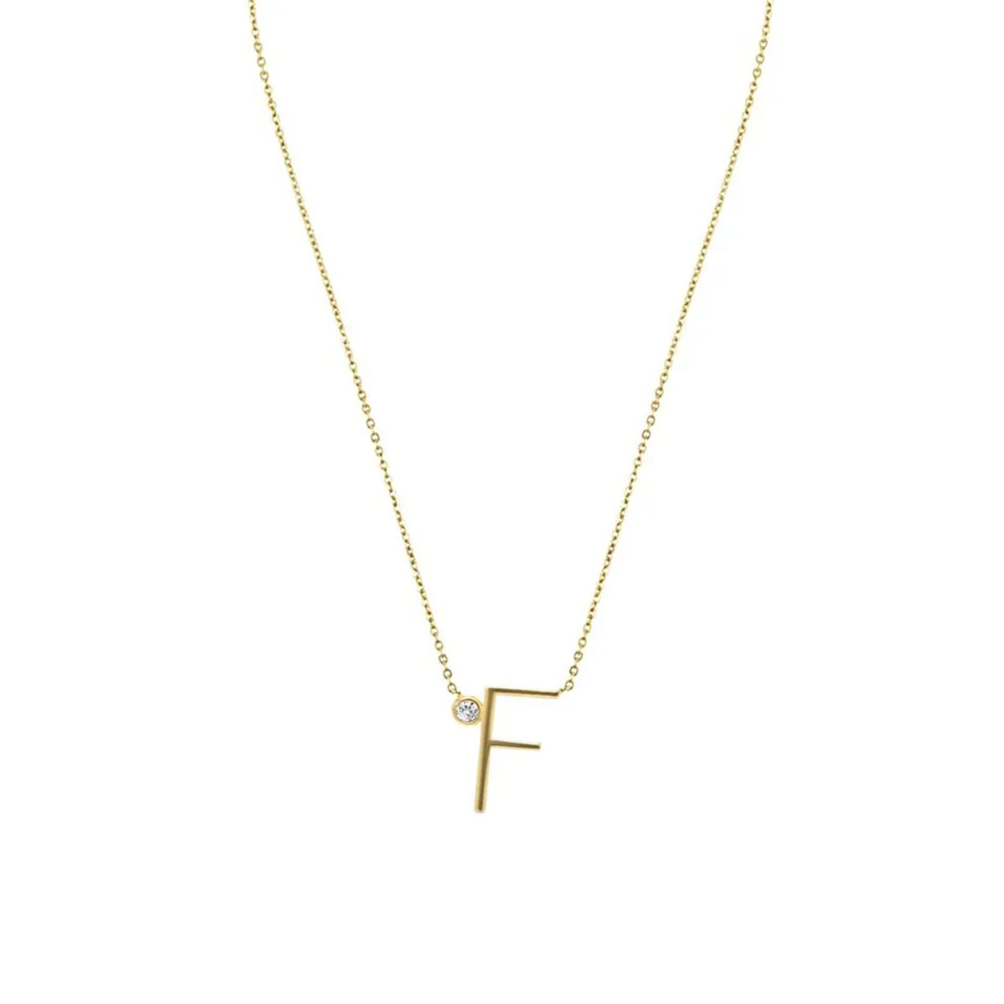 Anthropology Dainty Heart Initial Necklace