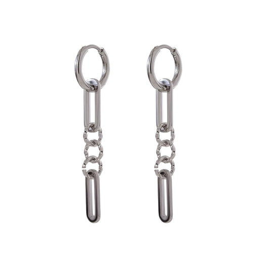 Elodie chain earrings in silver