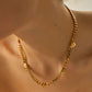 Gia Cuban Heart Necklace in Gold