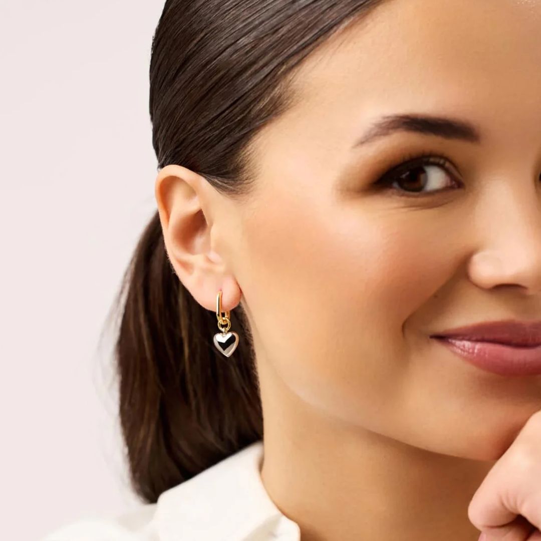 Katia Sterling Silver Heart Drop Earrings