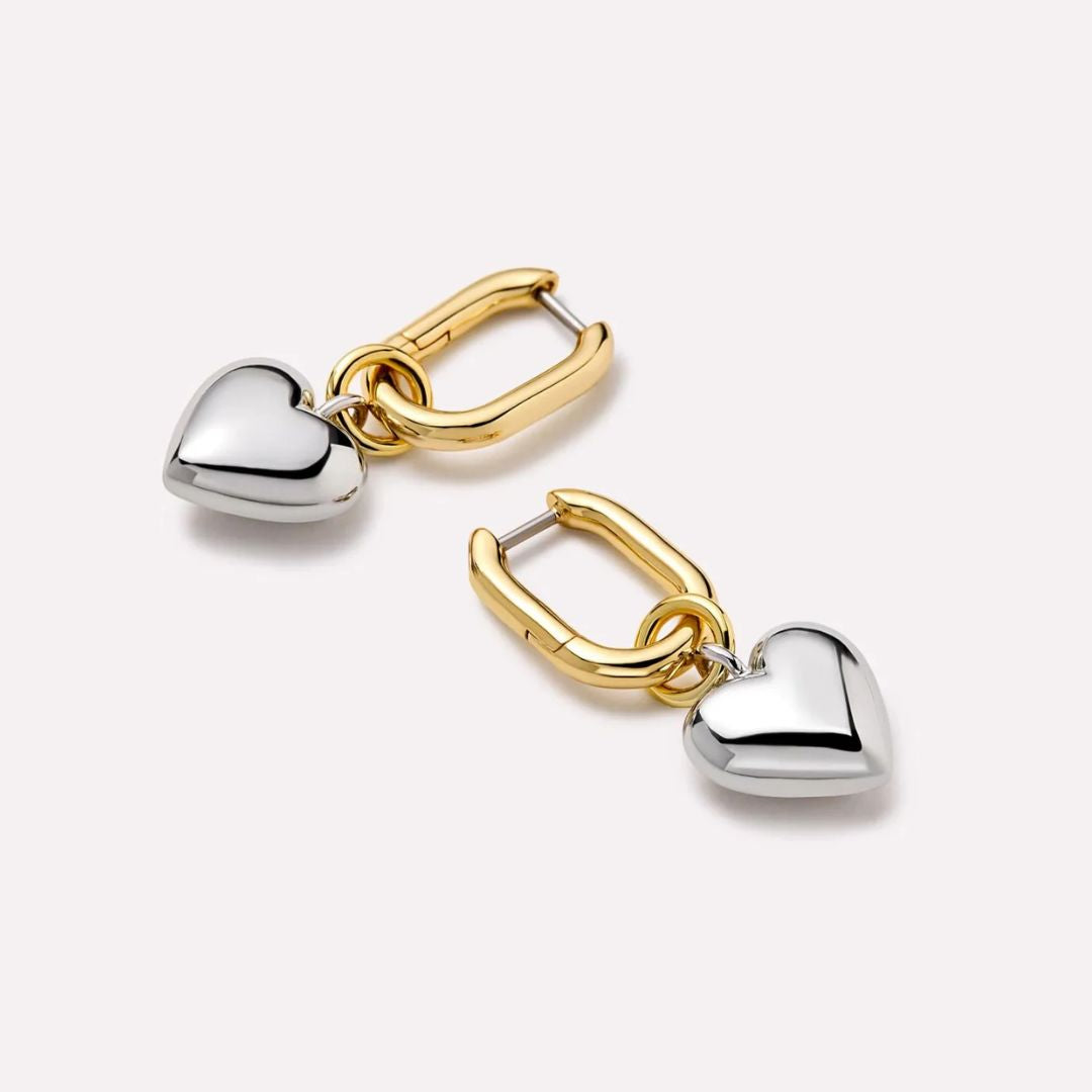 Katia Sterling Silver Heart Drop Earrings