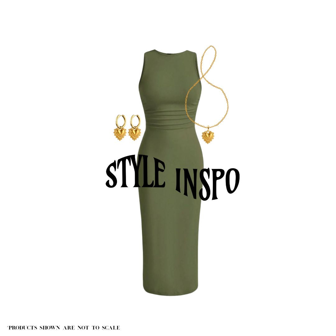 Dita Heart Necklace in Gold