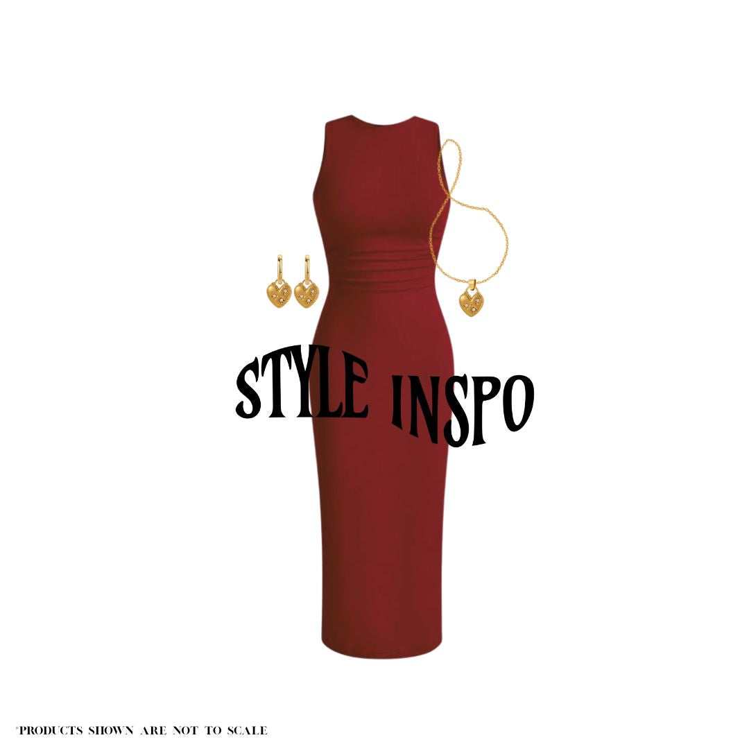 The Farrah Heart Earrings in Gold and White