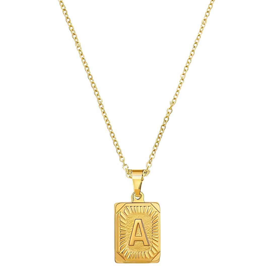 Stay Golden Initial Necklace