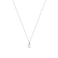 Heiress Gothic Initial Necklace in Silver
