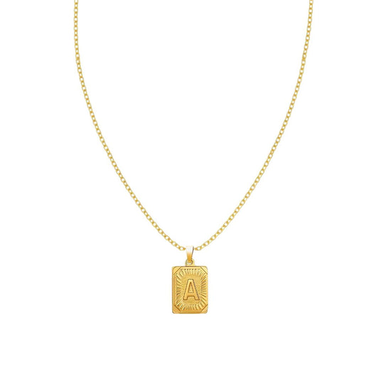 Stay Golden Initial Necklace