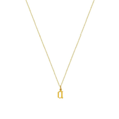 Heiress Gothic Initial Necklace