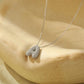 Icy Bubble Letter Initial Necklace