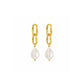 Adeline Pearl Drop Earrings in Gold