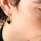 Alba black heart earrings