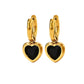 Alba black heart earrings