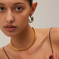 Aria mixed metal hoops