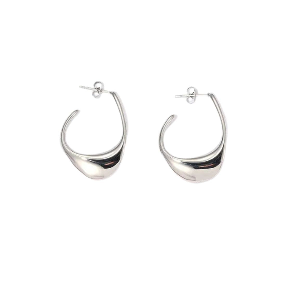 Avery hoops in white gold