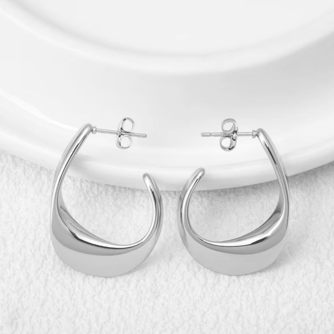 Avery hoops in white gold