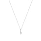 Heiress Gothic Initial Necklace in Silver