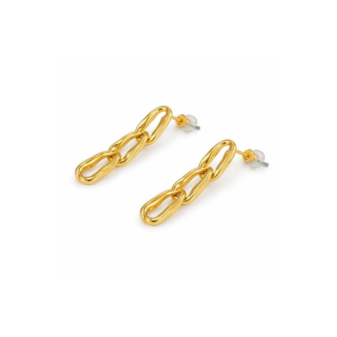 Bibi Chain Earrings in Gold