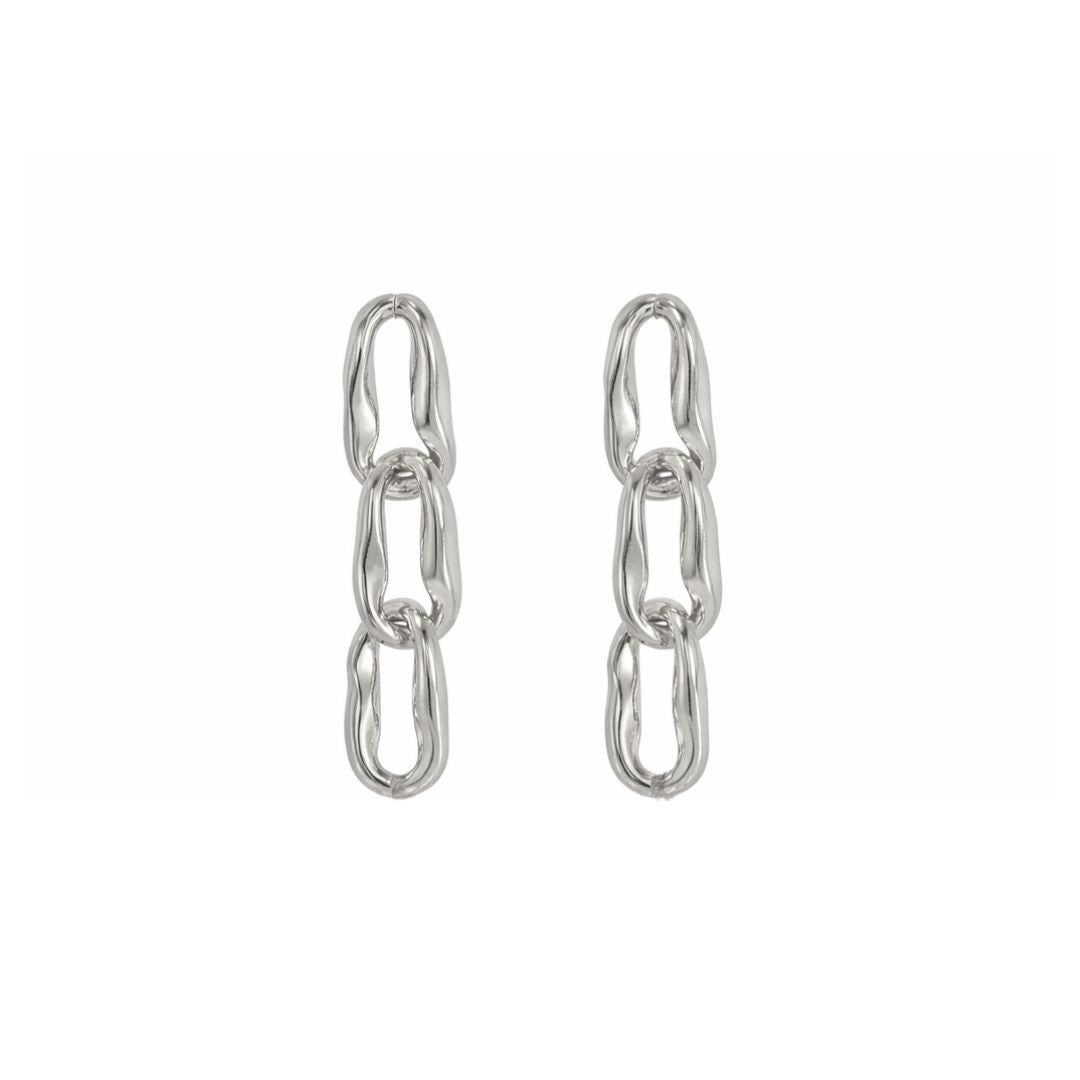 Bibi Chain Earrings in Silver
