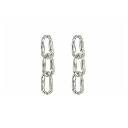 Bibi Chain Earrings in Silver