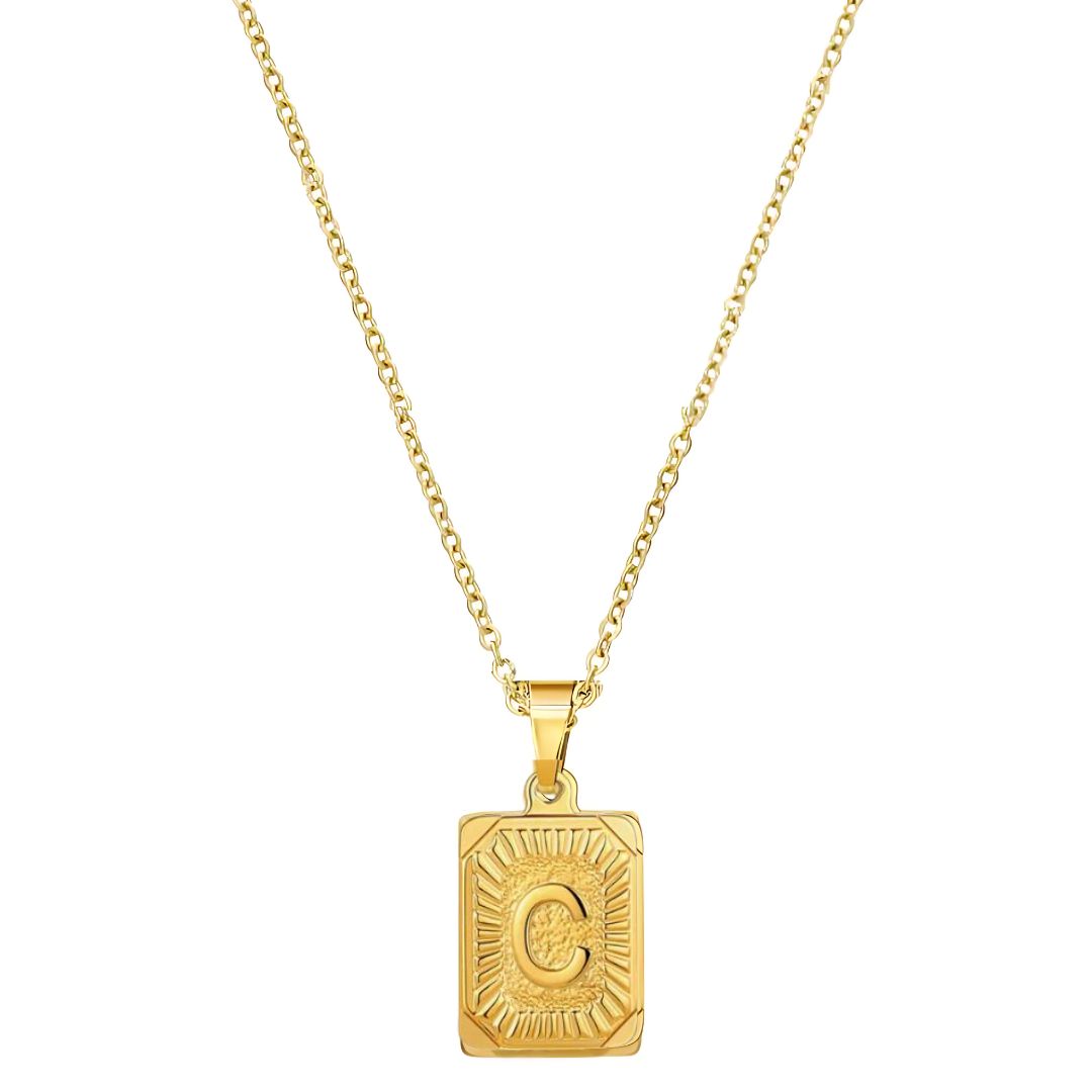 Stay Golden Initial Necklace