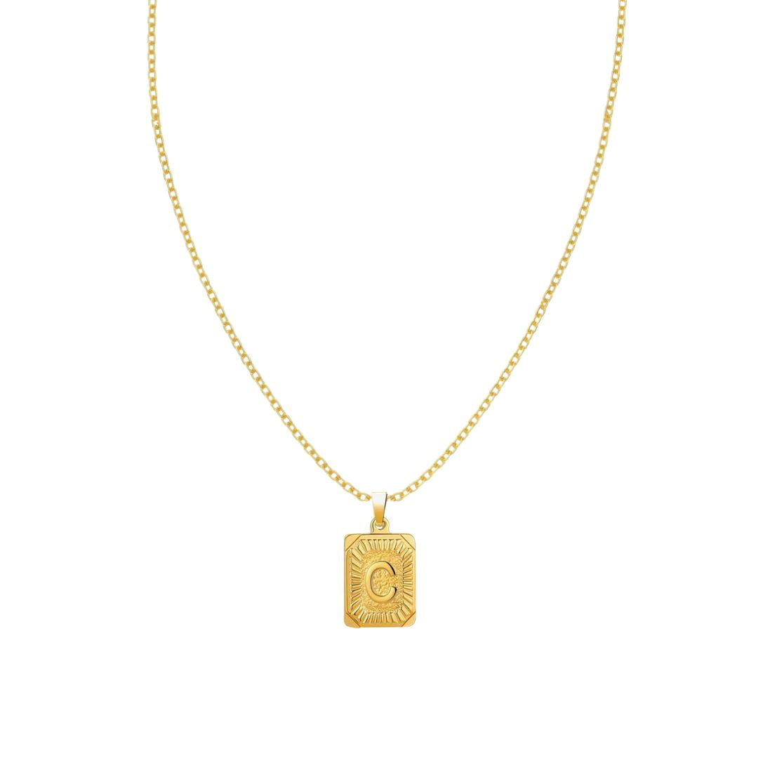 Stay Golden Initial Necklace
