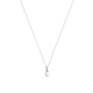 Heiress Gothic Initial Necklace in Silver