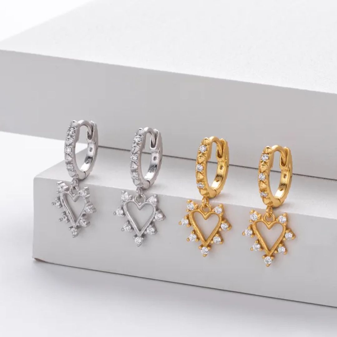 Callie Earrings in Sterling Silver and Platinum