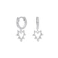 Callie Earrings in Sterling Silver and Platinum