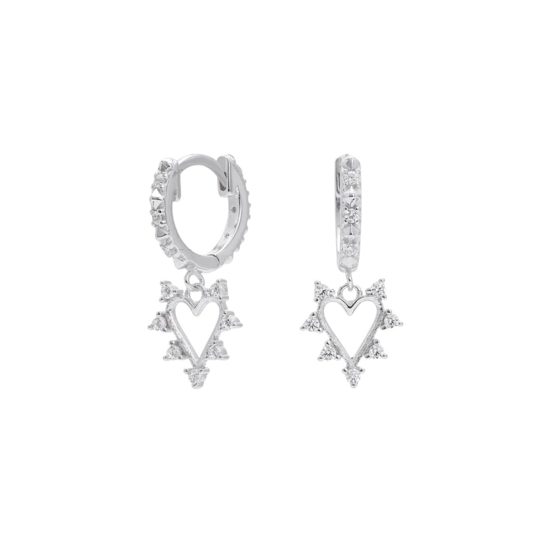 Callie Earrings in Sterling Silver and Platinum