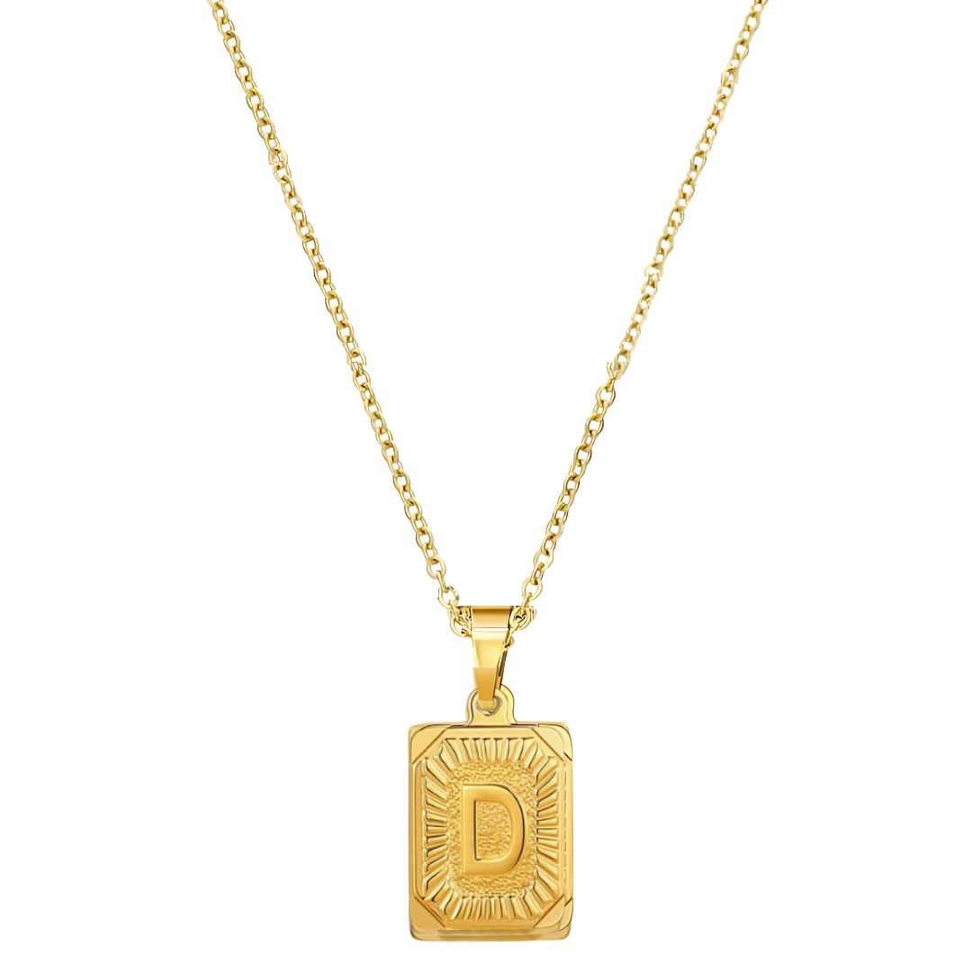 Stay Golden Initial Necklace