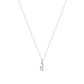 Heiress Gothic Initial Necklace in Silver